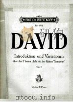DAVID INTRODUKTION UND VARIATIONEN     PDF电子版封面     