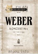 WEBER KONZERT NR.1     PDF电子版封面     