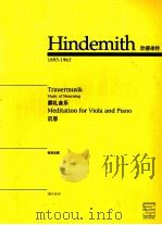 TRAUERMUSIK MUSIC OF MOURNING MEDITATION FOR VIOLA AND PIANO = 葬礼音乐深思（ PDF版）