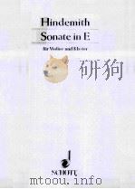 SONATE IN E FUR VIOLINE UND KLAVIER   1935  PDF电子版封面     