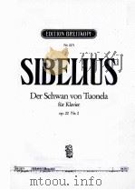 JEAN SIBELIUS DER SCHWAN VON TUONELA LEGENDE FUR ORCHESTER     PDF电子版封面     