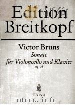 VICTOR BRUNS SONATE FUR VIOLONCELLO UND KLAVIER OP.35   1984  PDF电子版封面     