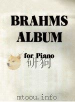 BRAHMS ALBUM ZONGORARA FUR KLAVIER - FOR PIANO     PDF电子版封面     