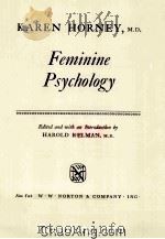 FEMININE PSYCHOLOGY   1967  PDF电子版封面     
