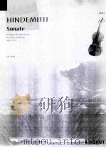 HINDEMITH SONATE FUR BRATSCHE UND KLAVIER FOR VIOLA AND PIANO OPUS 11/4     PDF电子版封面     