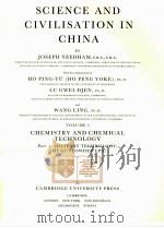 SCIENCE AND CIVILISATION IN CHINA VOLUME 5 PART 7 SECTION 30 CONTINUED   1986  PDF电子版封面  0521303583   