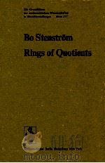 BO STENSTROM RINGS OF QUOTIENTS AN INTRODUCTION TO METHODS OF RING THEORY（1975 PDF版）