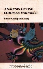 ANALYSIS OF ONE COMPLEX VARIABLE PROCEEDINGS OF THE AMERICAN MATHEMATICAL SOCIETY 821ST WYOMING MEET   1987  PDF电子版封面  9971503263   