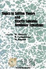 TOPICS IN SOLITON THEORY AND EXACTLY SOLVABLE NONLINEAR EQUATIONS（1987 PDF版）