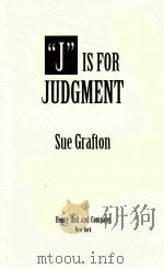 J IS FOR JUDGMENT   1993  PDF电子版封面  0805019359   