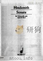 SONATE FUR VIOLONCELLO SOLO OPUS 25 NO.3   1951  PDF电子版封面     