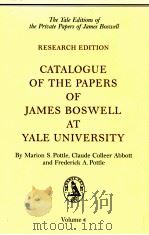 CATALOGUE OF THE PAPERS OF JAMES BOSWELL AT YALE UNIVERSITY VOLUME I（1993 PDF版）