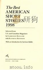 THE BEST AMERICAN SHORT STORIES 1998   1998  PDF电子版封面  0395875145   