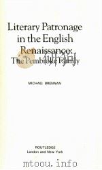 LITERARY PATRONAGE IN THE ENGLISH（1988 PDF版）