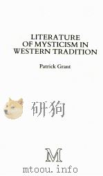 LITERATURE OF MYSTICISM IN WESTERN TRADITION   1983  PDF电子版封面  0333287983   