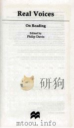 REAL VOICES ON READING   1997  PDF电子版封面  0312164750  PHILIP DAVIS 