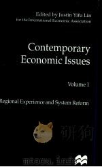 CONTEMPORARY ECONOMIC ISSUES VOLUME 1   1998  PDF电子版封面  0333698053   