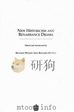 NEW HISTORICISM AND RENAISSANCE DRAMA（1992 PDF版）