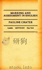 MARKING AND ASSESSMENT IN ENGLISH   1984  PDF电子版封面  0416331807   