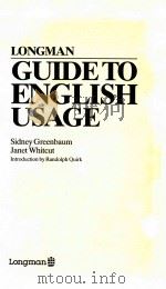 GUIDE TO ENGLISH USAGE   1988  PDF电子版封面    RANDOLPH QUIRK 