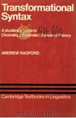 TRANSFORMATIONAL SYNTAX   1988  PDF电子版封面    ANDREW RADFORD 