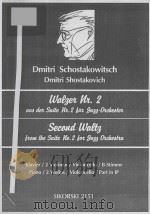 Walzer Nr.2 aus der Suite Nr.2 fur Jazz-Orchester   1997  PDF电子版封面     