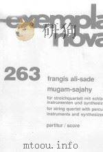 Mugam-Sajahy fur Streichquartett Mit Schla Instrumenten und Synthesiz   1998  PDF电子版封面    F.Ali-Sade曲 