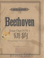 Sonate Opus 14 Nr.1     PDF电子版封面    （德）Beethoven曲 