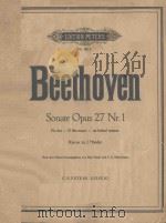 Sonate Opus 27 Nr.1     PDF电子版封面    （德）Beethoven曲 