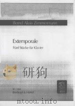 Extemporale   1980  PDF电子版封面    （德）B.A.Zimmermann曲 