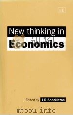 NEW THINKING IN ECONOMICS   1990  PDF电子版封面  1852783419   