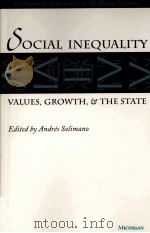 SOCIAL INEQUALITY VALUES GROWTH AND THE STATE（1998 PDF版）