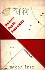 MODERN PUBLIC ECONOMICS   1998  PDF电子版封面  0415143152   