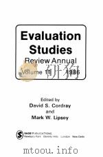 EVALUATION STUDIES REVIEW ANNUAL VOLUME 11 1986（1987 PDF版）