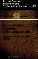 MICROSIMULATION MODELLING OF THE CORPORATE FIRM:EXPLORING MICRO-MACRO ECONOMIC RELATIONS   1995  PDF电子版封面  3540594434   