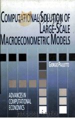 COMPUTIONAL SOLUTION OF LARGE-SCALE MACROECONOMETRIC MODELS   1997  PDF电子版封面  0792346564   