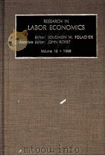 RESEARCH IN LABOR ECONOMICS  VOLUME 18·1999   1998  PDF电子版封面  0762305843   