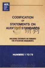 CODIFICATION OF STATEMENTS ON AUDITING STANDARDS   1995  PDF电子版封面     