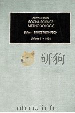 Advances In Social Science Methodology Volume 3 1994（1994 PDF版）