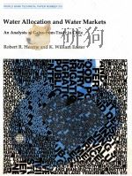 WATER ALLOCATION AND WATER MARKETS   1995  PDF电子版封面  0821335286   
