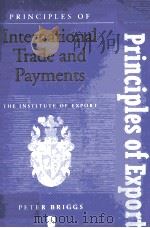 PRINCIPLES OF INTERNATIONAL TRADE AND PAYMENTS   1994  PDF电子版封面  0631191631   