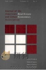 JOURNAL OF THE AMERICAN REAL ESTATE AND URBAN ECONOMICS ASSOCIATION:FALL 1993 VOLUME 21 NO.3   1993  PDF电子版封面     