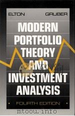 MODERN FORTFOLIO THEORY AND INVESTMENT ANALYSIS:FOURTH EDITION（1990 PDF版）