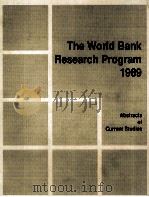 THE WORLD BANK RESEARCH PROGRAM 1989   1990  PDF电子版封面     