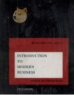 INTRODUCTION TO MODERN BUSINESS ANALYSIS AND INTERPRETATION FIFTH EDITION（1969 PDF版）