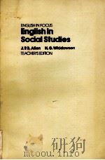 ENGLISH IN FOCUS ENGLISH IN SOCIAL STUDIES（1978 PDF版）