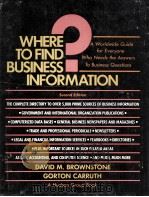 WHERE TO FIND BUSINESS INFORMATION SECOND EDITION（1982 PDF版）