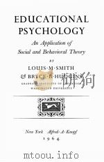 EDUCATIONAL PSYCHOLOGY   1964  PDF电子版封面     