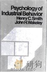 PSYCHOLOGY OF INDUSTRIAL BEHAVIOR THIRD EDITION   1972  PDF电子版封面     