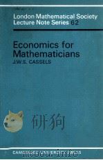 ECONOMICS FOR MATHEMATICIANS   1981  PDF电子版封面  052128614X   